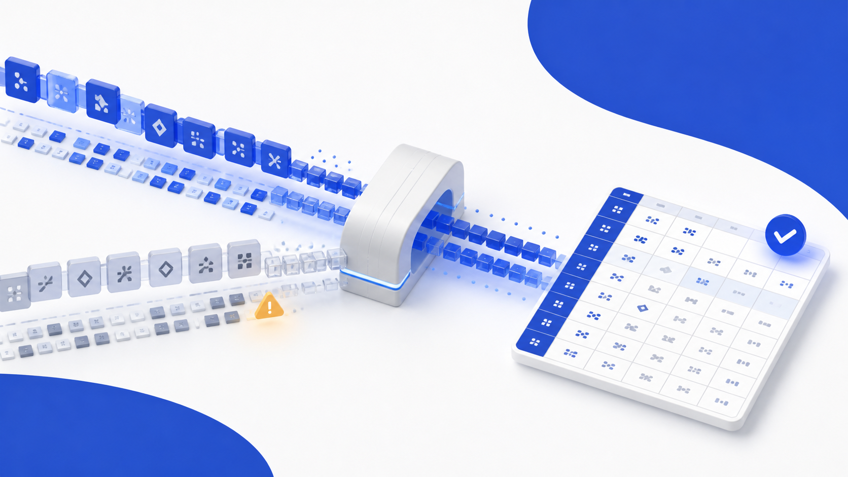 異なる文字コードのデータを変換してCSVを確認する流れを表したイメージ